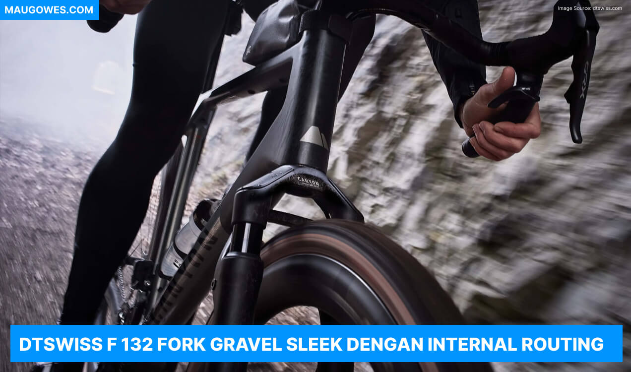 DTSWISS F-132 One Fork Gravel Sleek dengan Internal Routing