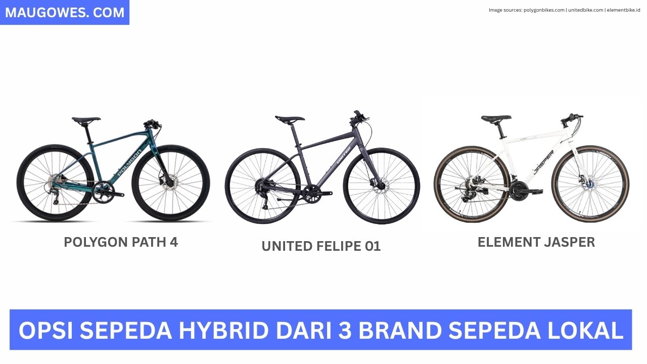 Opsi Sepeda Hybrid dari 3 Brand Sepeda Lokal