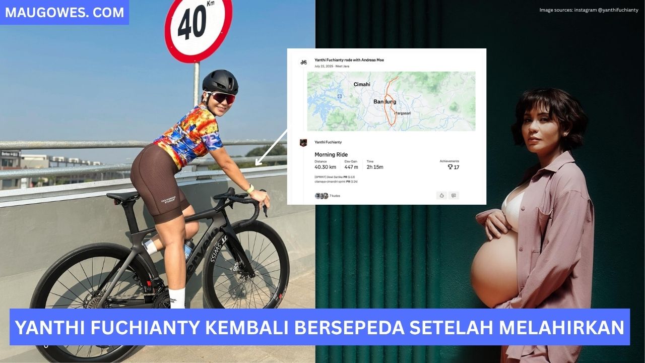 Yanthi Fuchianty Kembali Bersepeda Setelah Lama Istirahat Karena Hamil