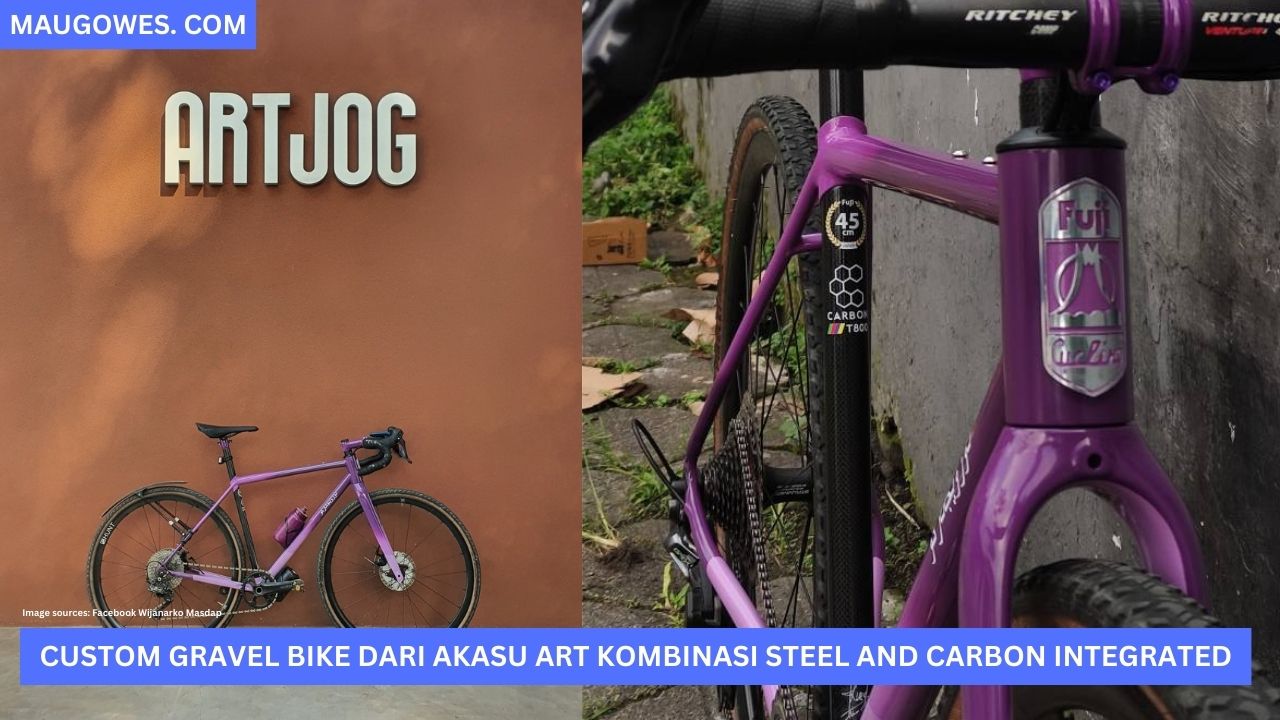 Custom Gravel Bike dari Akasu Art Kombinasi Frame Besi dan Carbon Integrated Milik Wijanarko Masdap