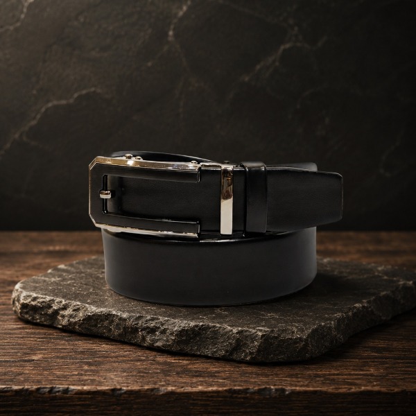 Smooth finish Auto Lock Belt thumbnail 2 - Belt Purse Store