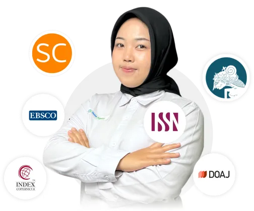 Nusa Agency OJS expert with laptop illustrations