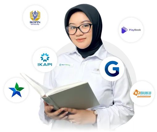 Nusa Agency OJS expert with laptop illustrations