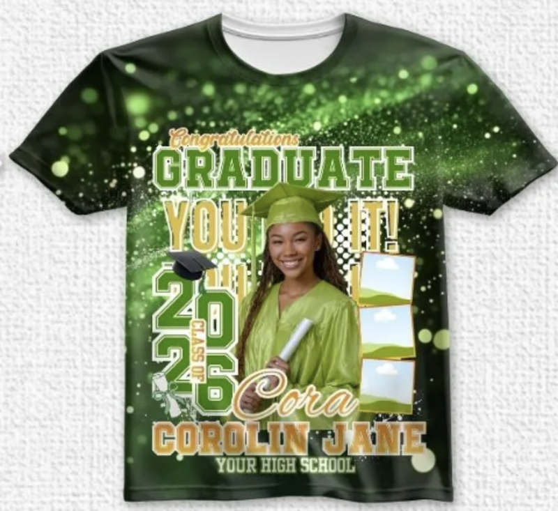 Green Grad All-Over Shirt