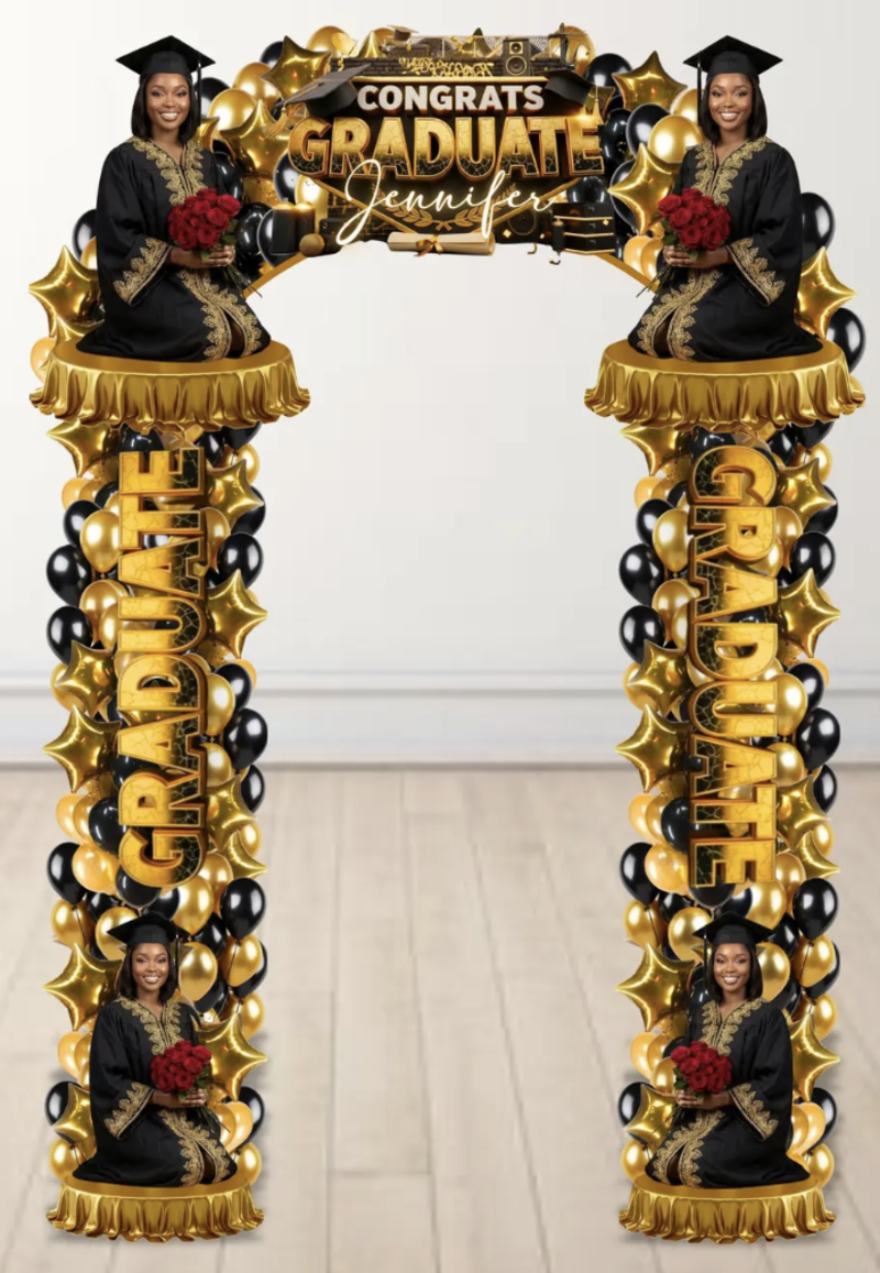 Gold Graduation Arch