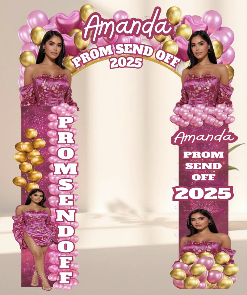 Prom Send-Off Arch Gold