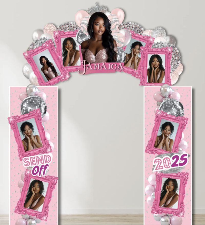 Prom Send-Off Arch Pink