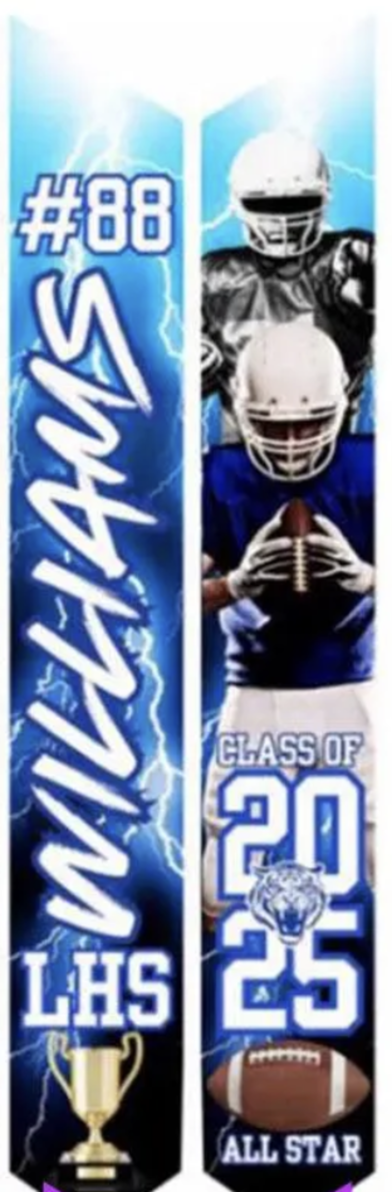 Graduation Column Banners Football