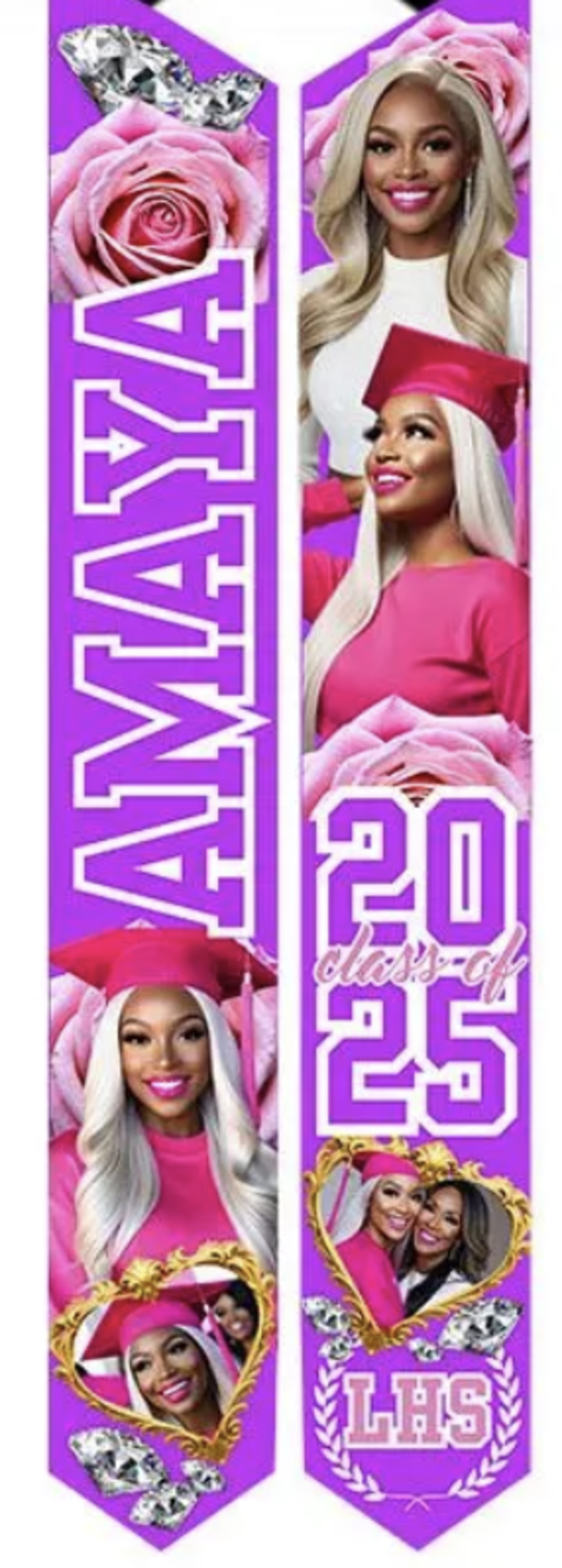 Graduation Column Banners Purple