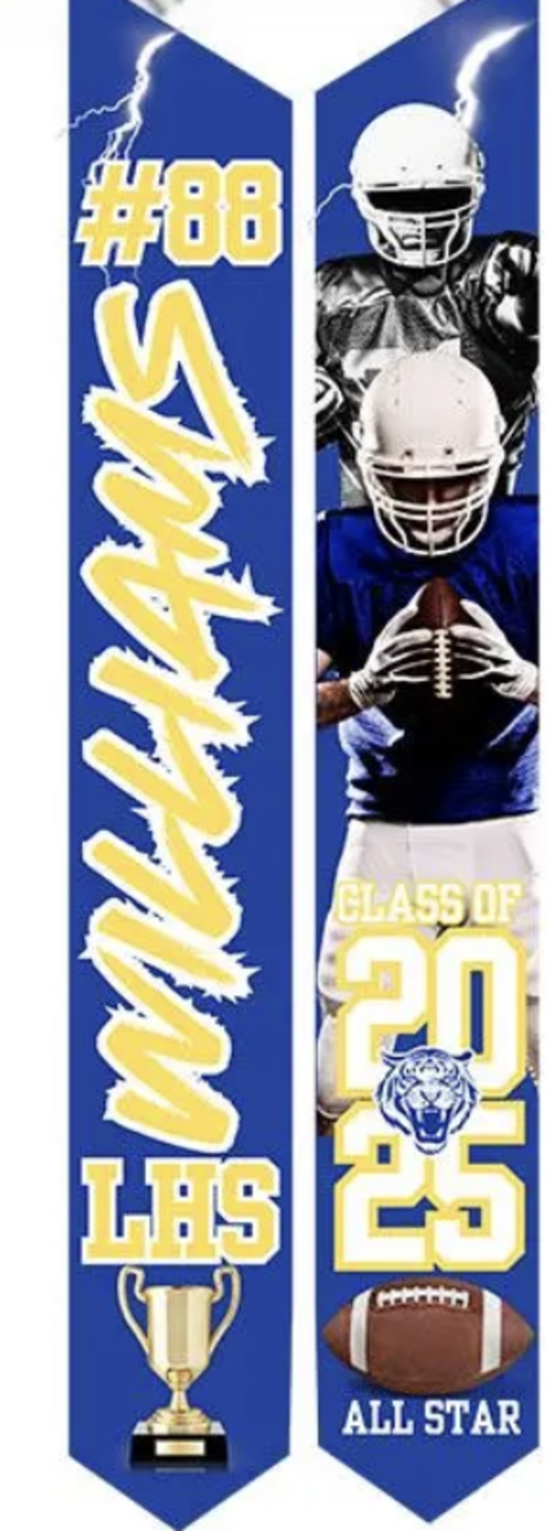 Graduation Column Banners Blue