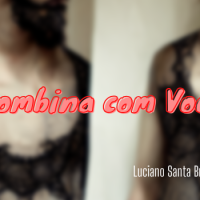 Imagem borrada de homens barbudos vestindo babydoll