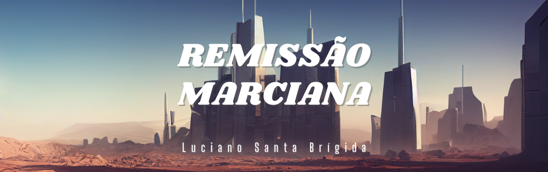 Uma cidade futurista no planeta Marte