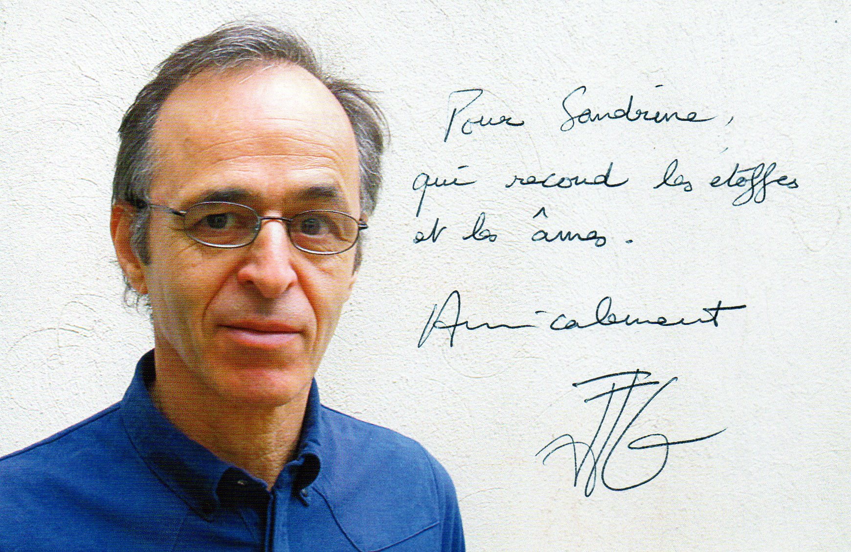 Un mot manuscrit de Jean-Jacques Goldman.