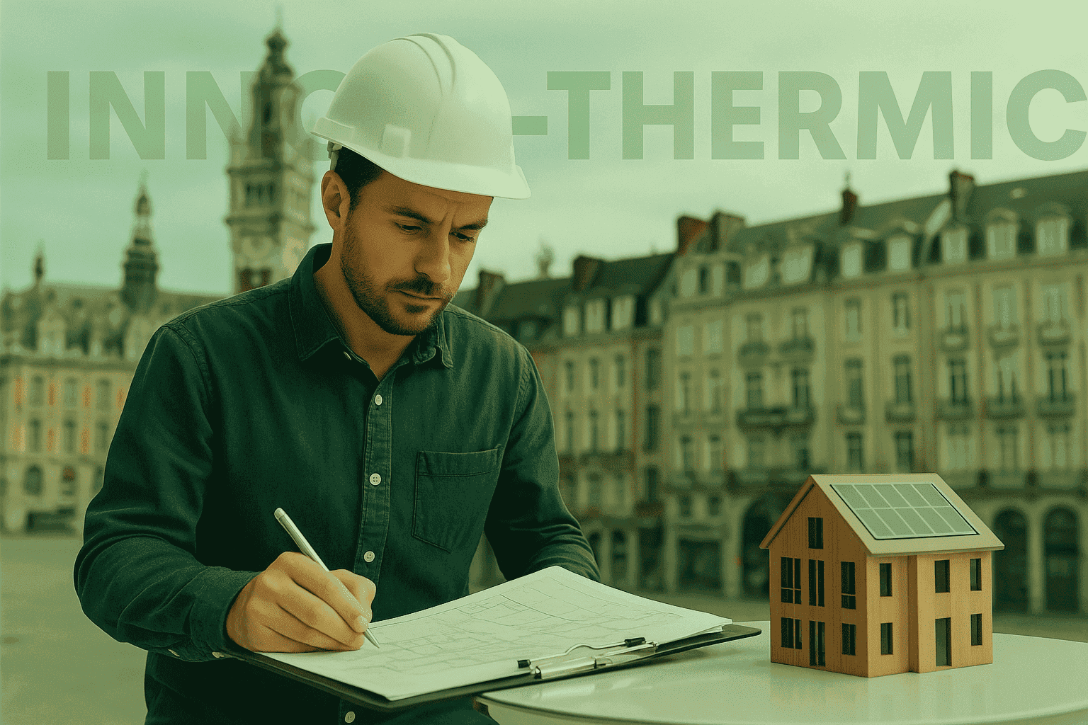 Bureau moderne avec des plans.