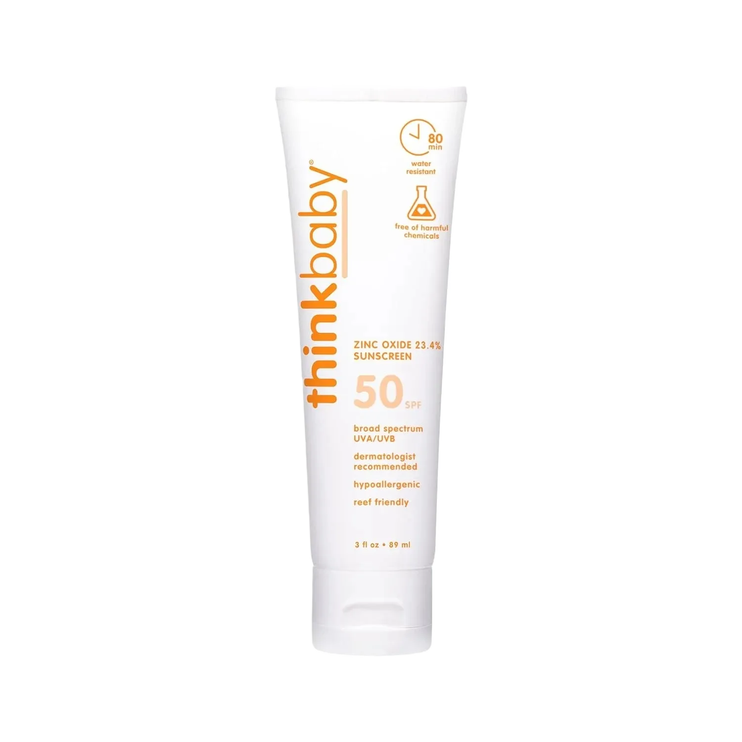 Thinkbaby Zinc Oxide 23.4% Sunscreen 50 Spf