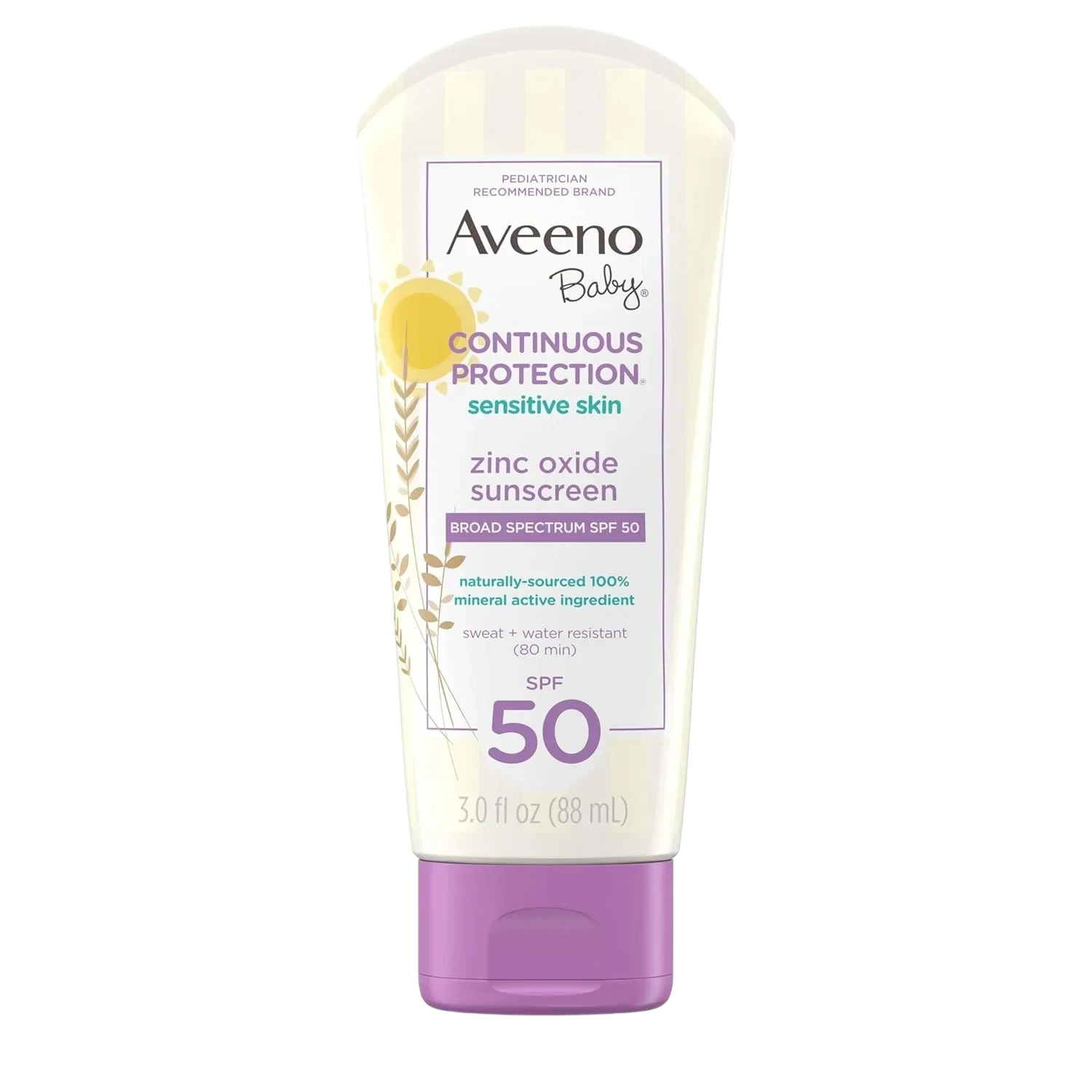 Aveeno Baby Continuous Protection Sensitive Skin Zinc Oxide Sunscreen