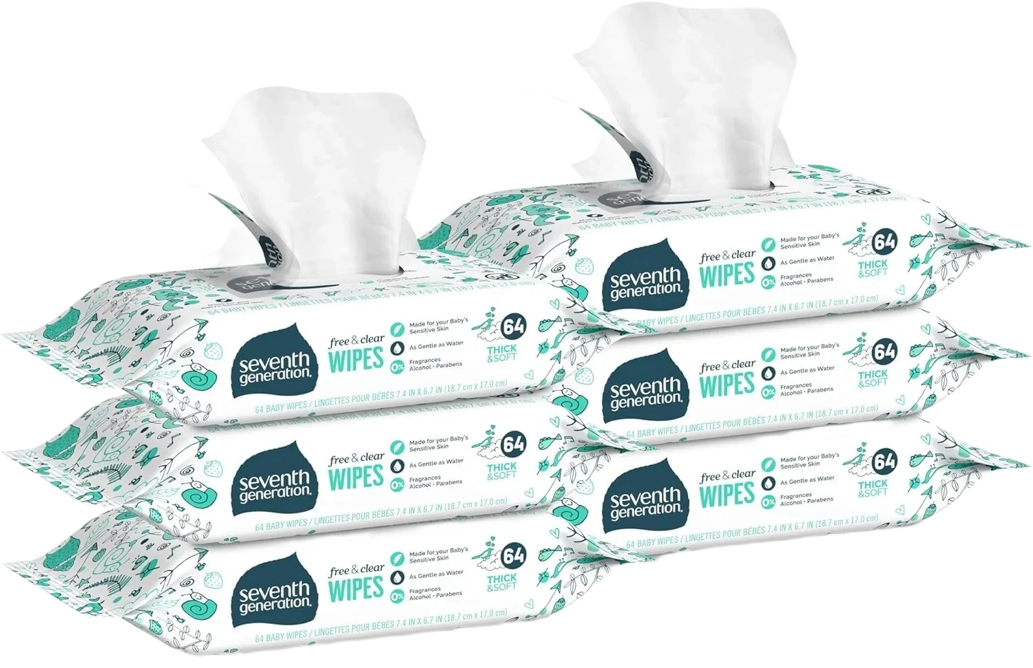 Seventh Generation Free & Clear Wipes