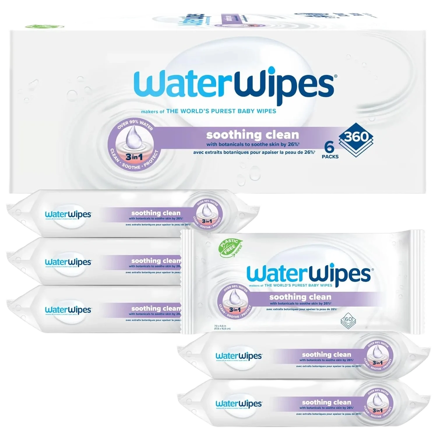 Waterwipes Soothing Clean