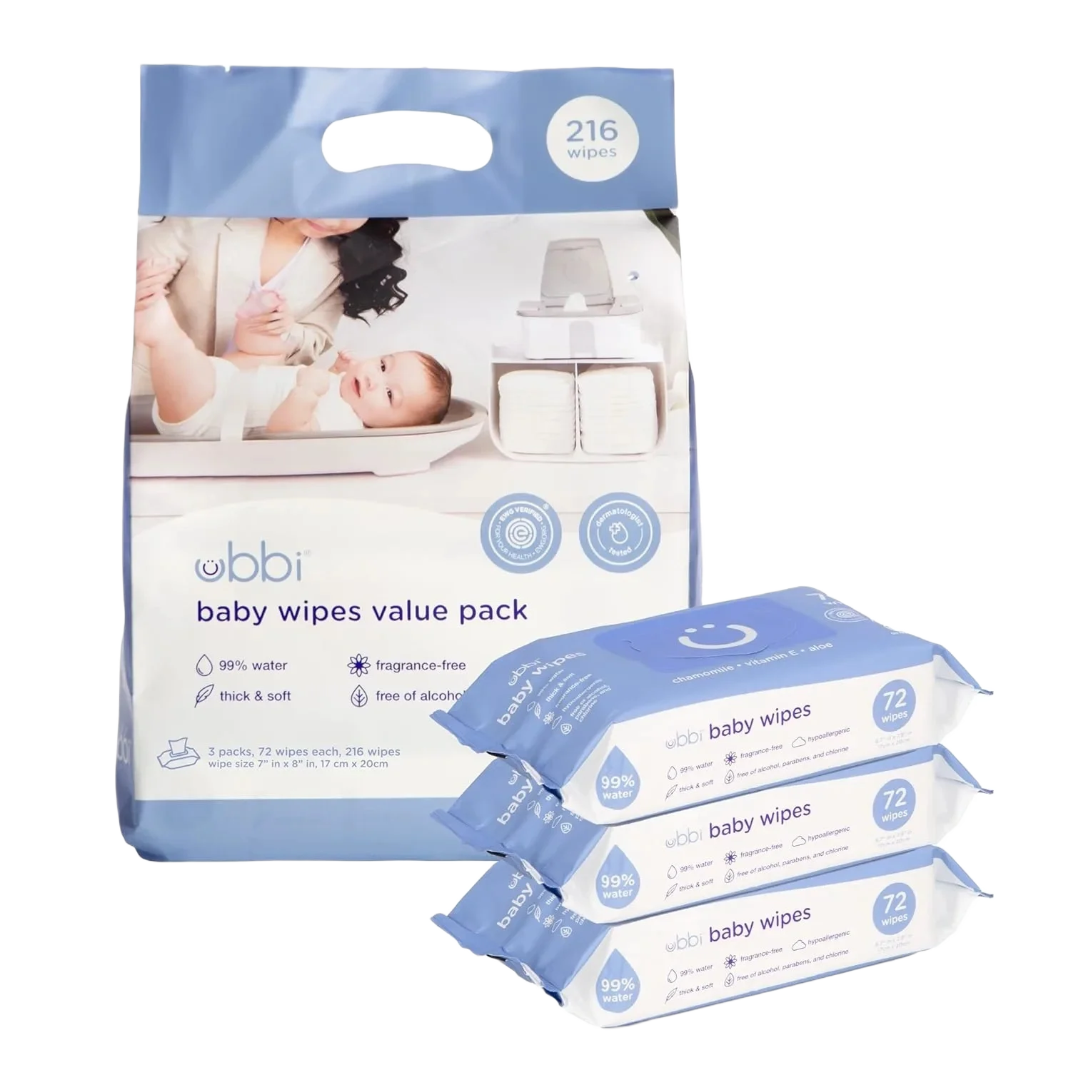 Ubbi Baby Wipes Value Pack