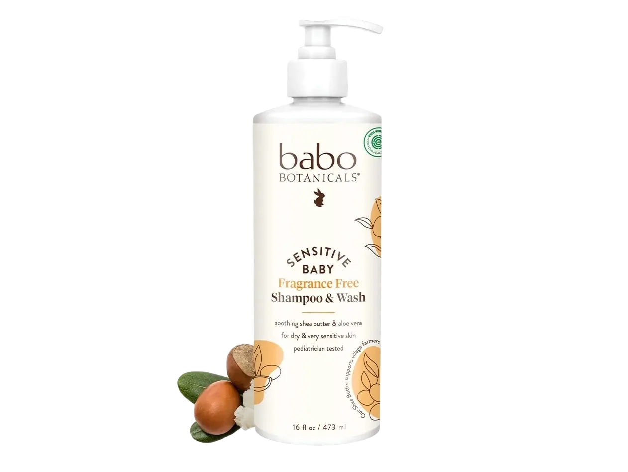 Babo Botanicals Sensitive Baby Fragrance Free Shampoo & Wash