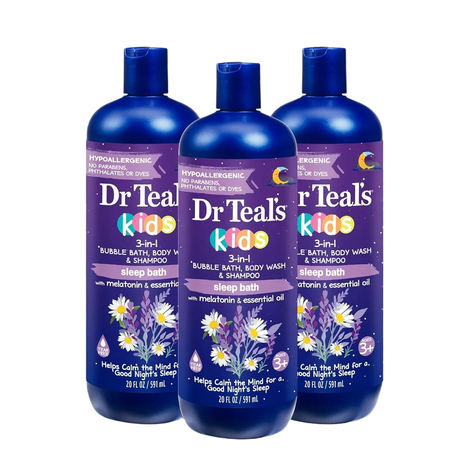 Dr Teal's Kids 3-in-1 Bubble Bath, Body Wash & Shampoo