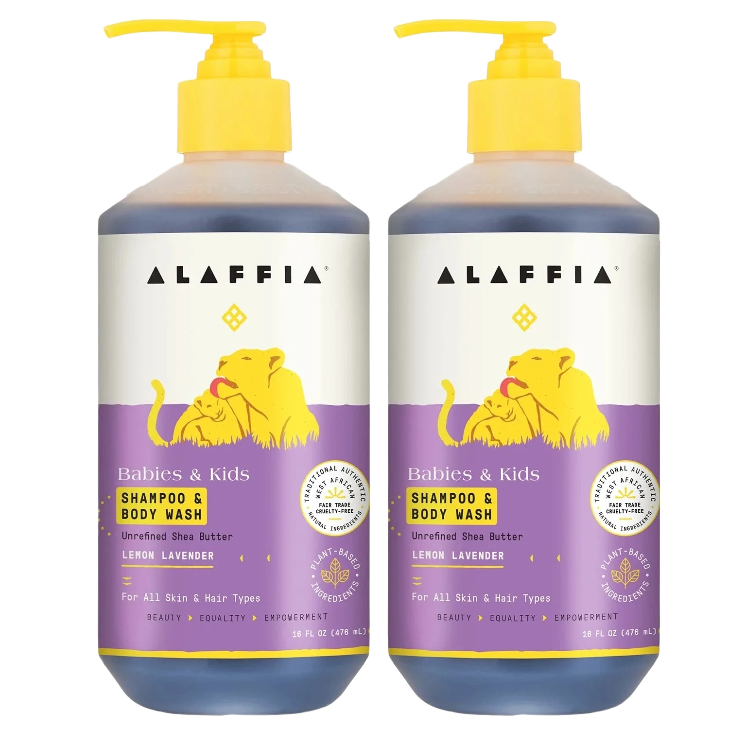 Alaffia Babies & Kids Shampoo & Body Wash Unrefined Shea Butter Lemon Lavender