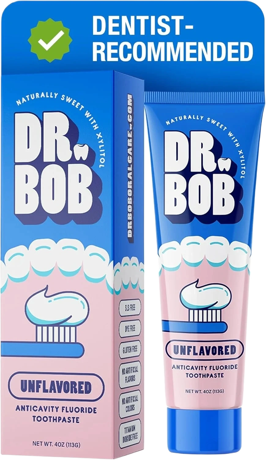 Dr. Bob Unflavored Anticavity Fluoride Toothpaste