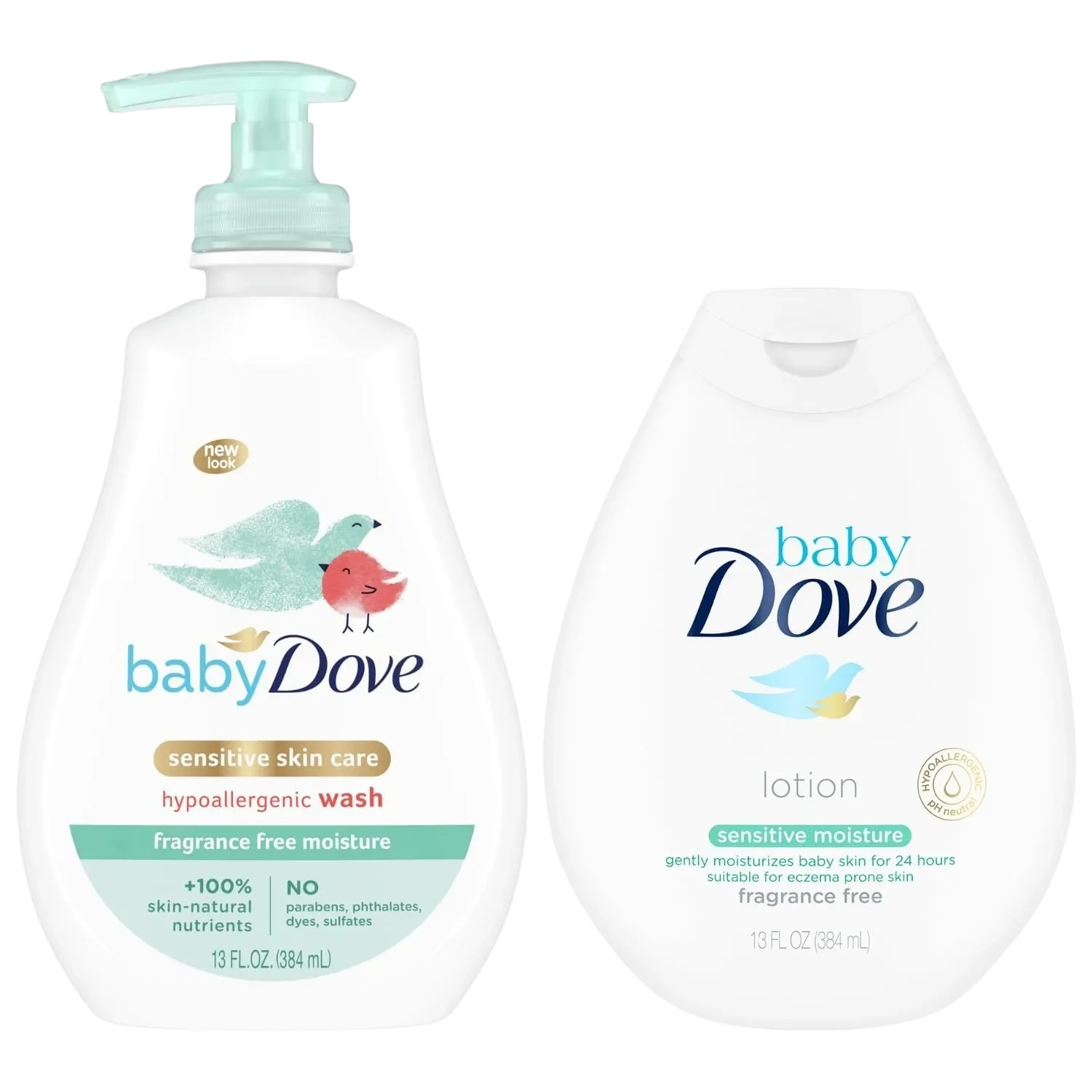 Baby Dove Sensitive Skin Care Hypoallergenic Wash