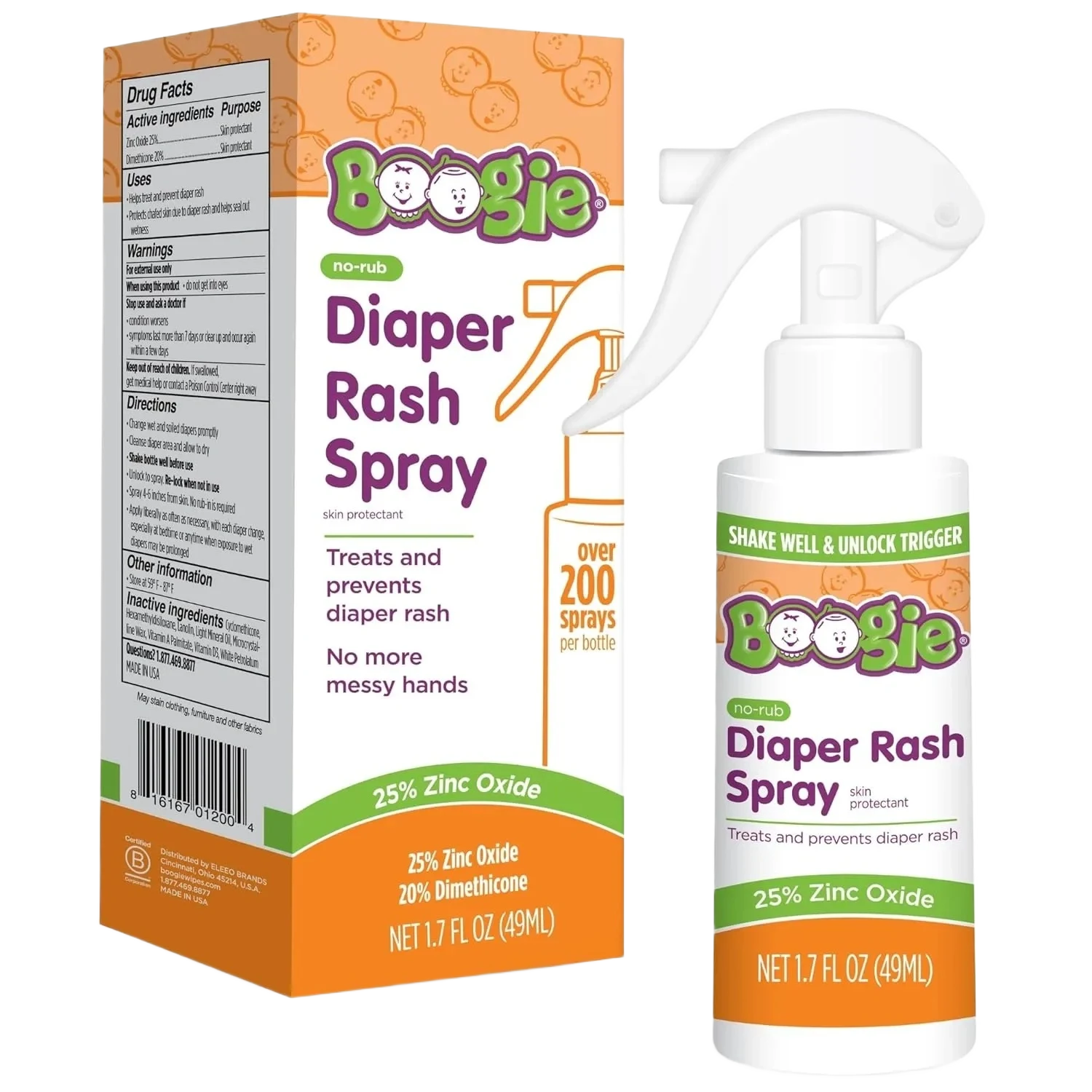 Boogie No-rub Diaper Rash Spray