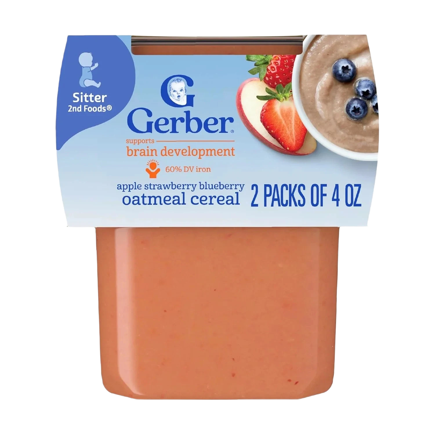Gerber Apple Strawberry Blueberry Oatmeal Cereal