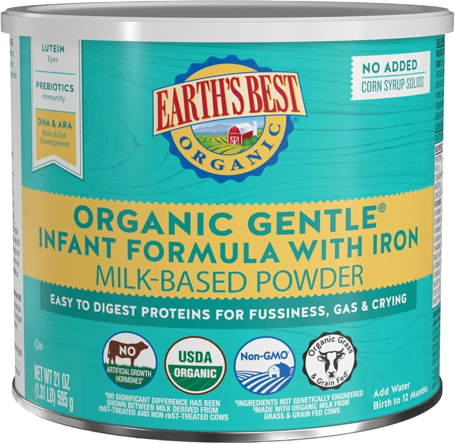 Organic Gentle® Infant Formula With Iron Milk-based Powder
