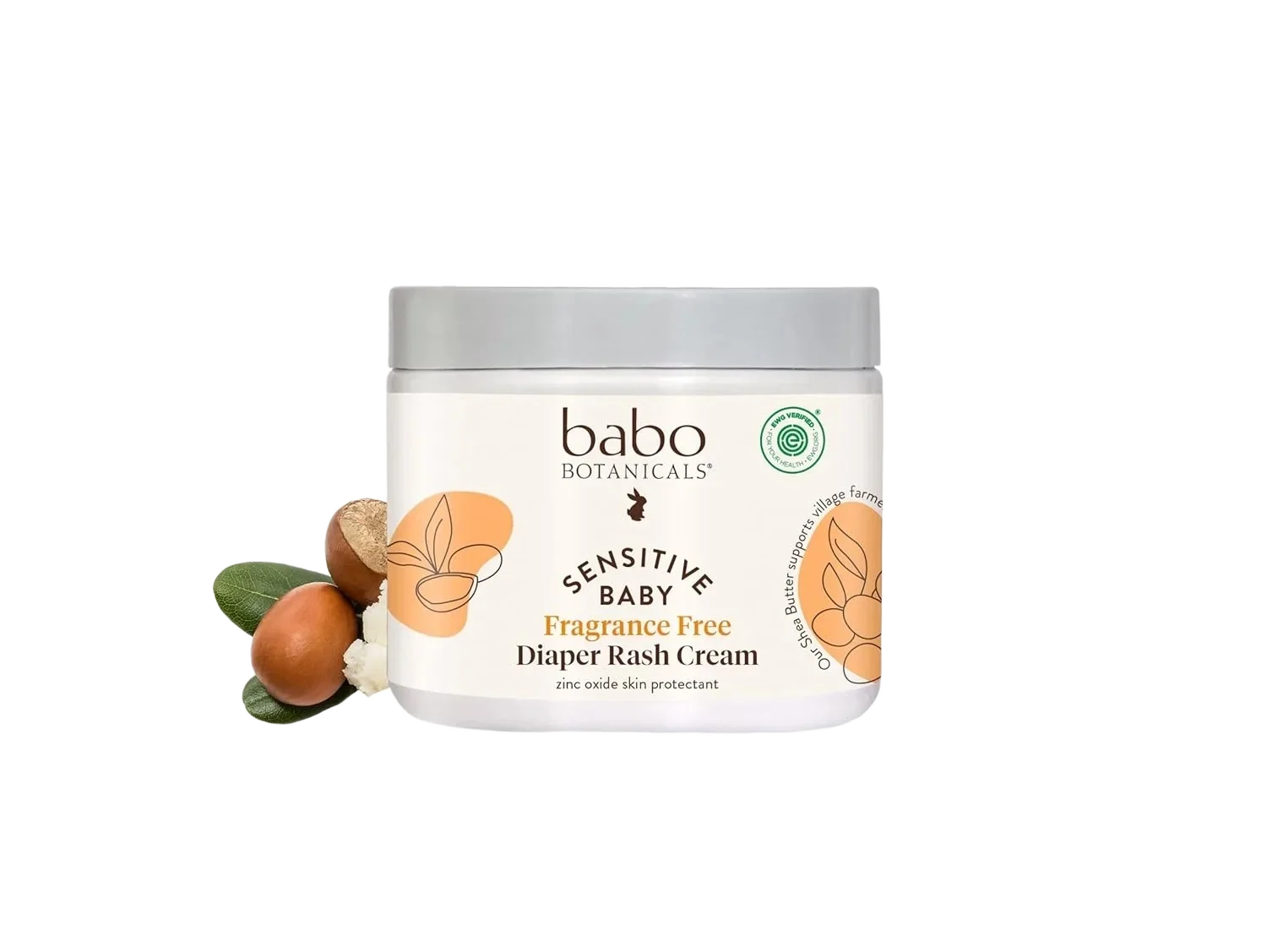 Babo Botanicals Sensitive Baby Fragrance Free Diaper Rash Cream