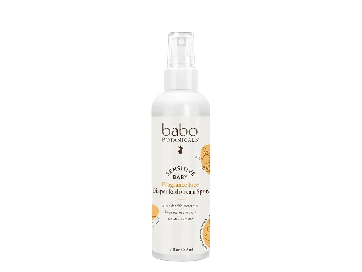 Babo Botanicals Sensitive Baby Fragrance Free Diaper Rash Cream Spray