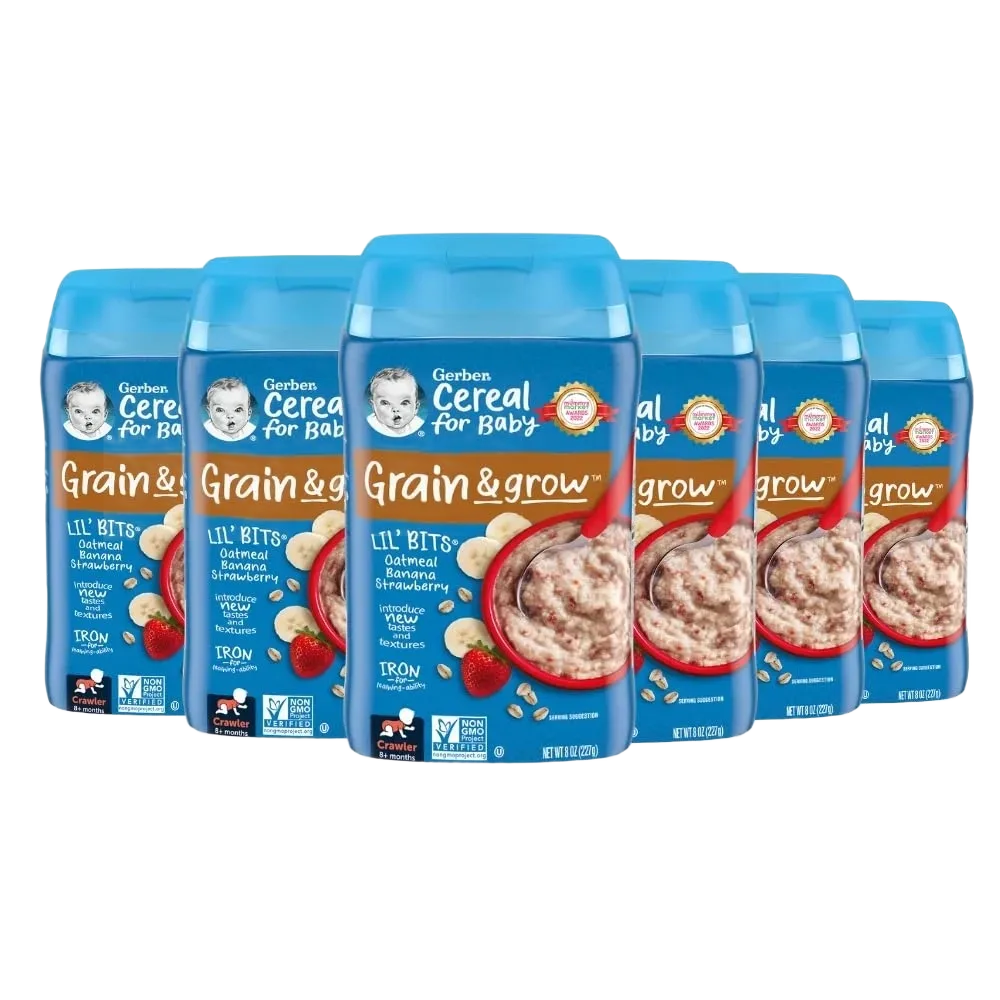 Gerber Cereal For Baby Grain & Grow™ Lil' Bits Oatmeal Banana Strawberry
