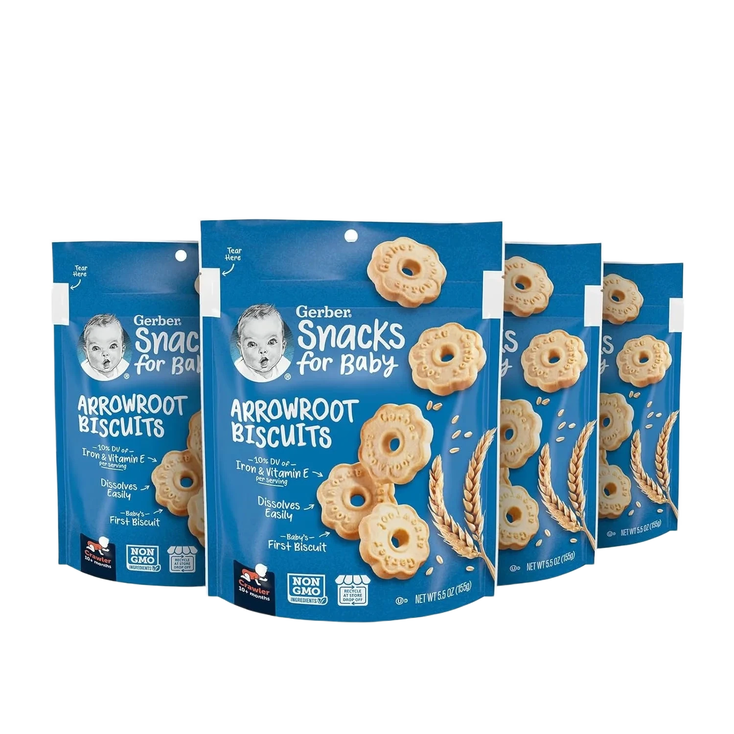 Gerber Snacks For Baby Arrowroot Biscuits