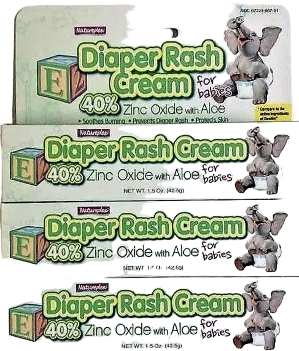 Diaper Rash Cream 40% Zinc Oxide With Aloe For Babies