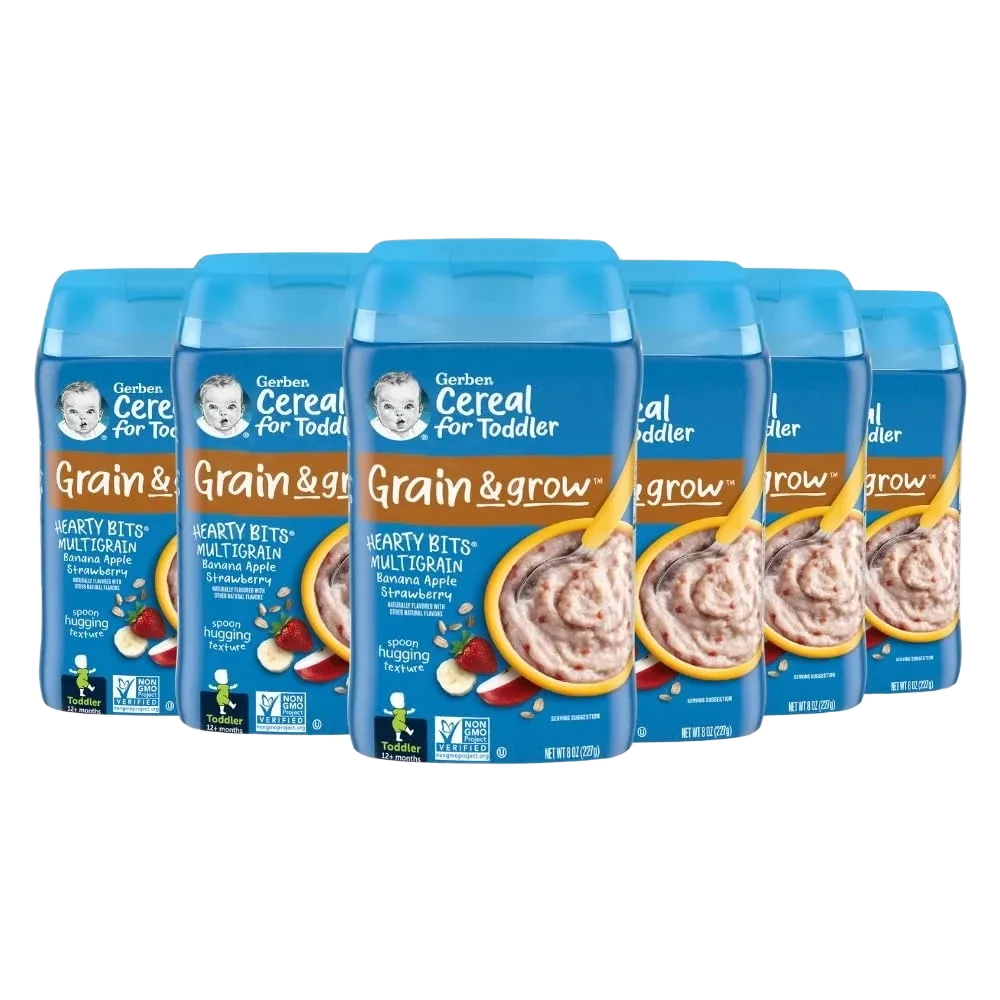 Gerber Cereal For Toddler Grain & Grow Hearty Bits™ Multigrain Banana Apple Strawberry