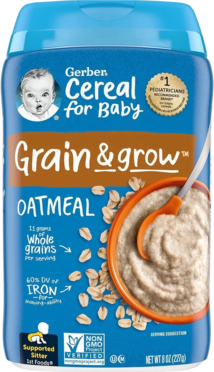 Gerber Cereal For Baby Grain & Grow Oatmeal