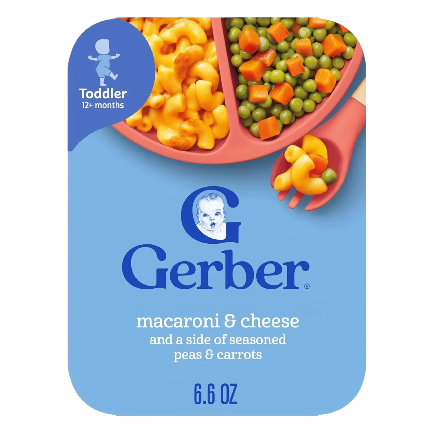Gerber Macaroni & Cheese And A Side Of Seasoned Peas & Carrots