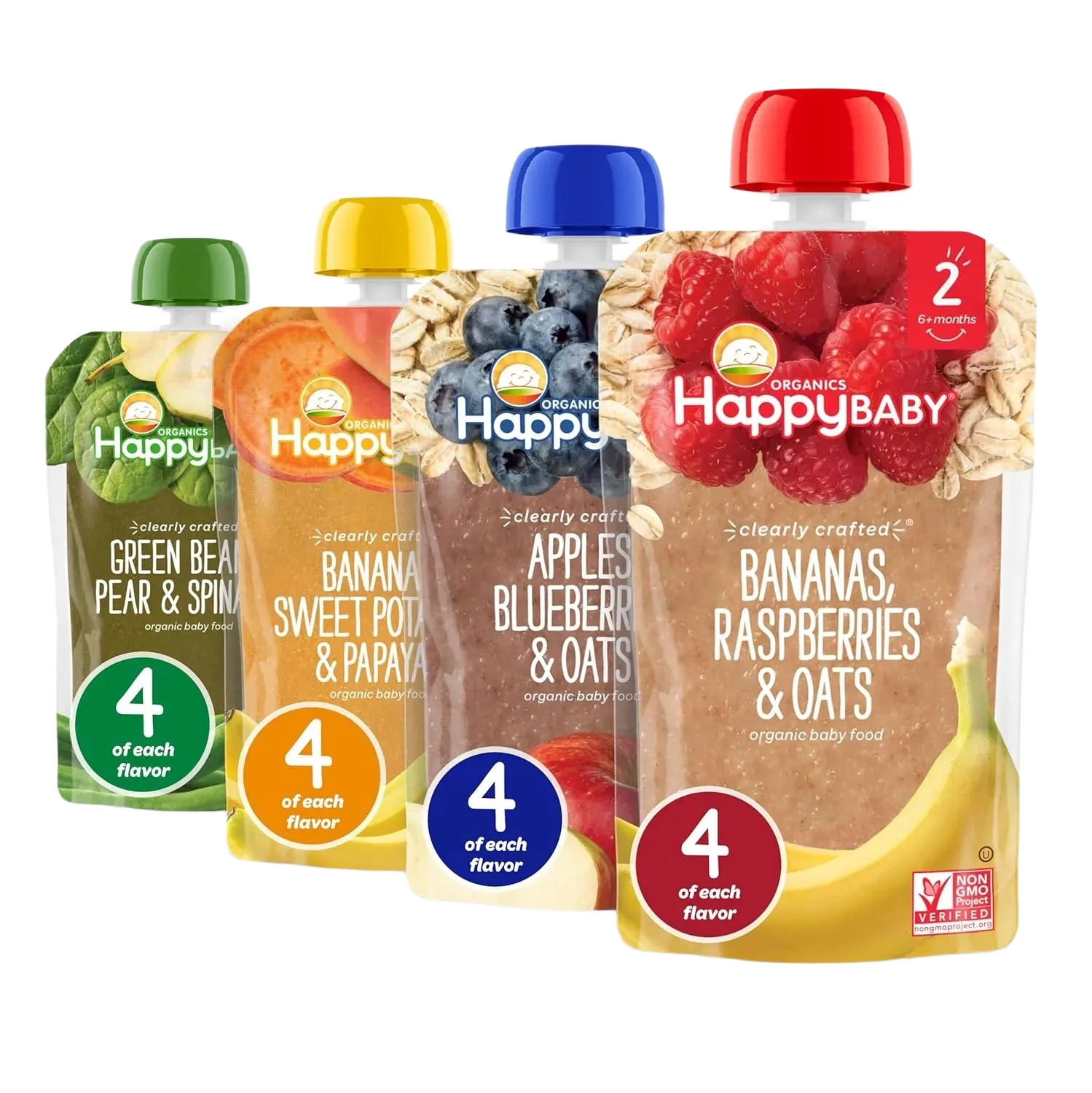 Happy Baby Organics Bananas, Raspberries & Oats