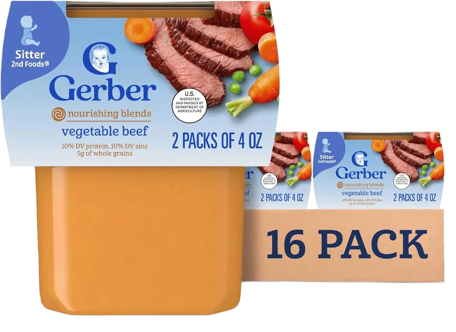 Gerber Nourishing Blends Vegetable Beef