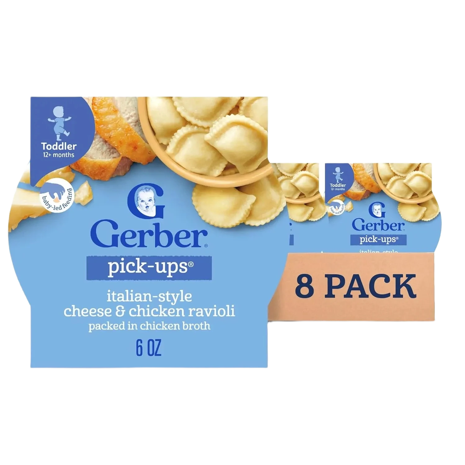 Gerber Pick-ups® Italian-style Cheese & Chicken Ravioli Packed In Chicken Broth