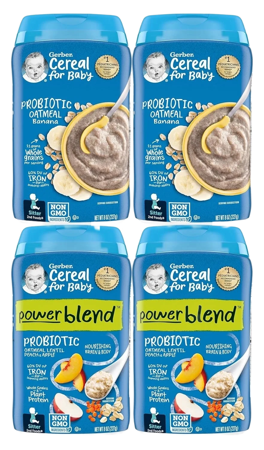 Gerber Cereal For Baby Probiotic Oatmeal Banana