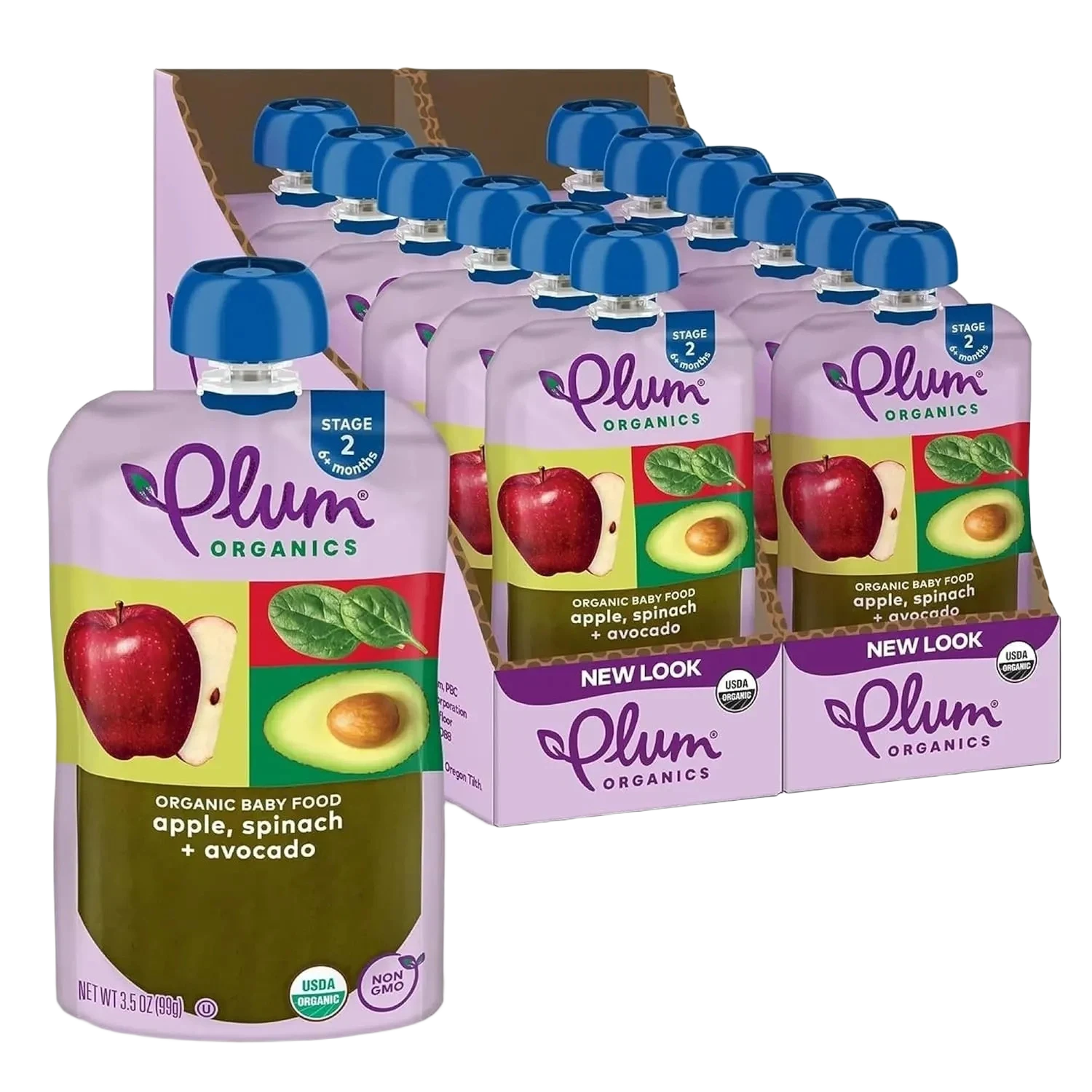 Plum Organics Organic Baby Food Apple, Spinach + Avocado