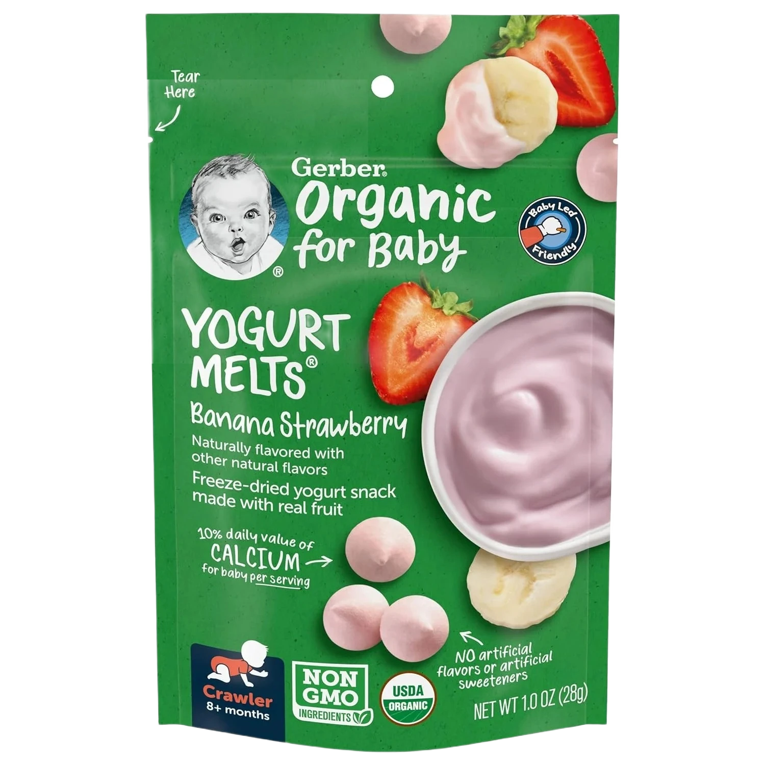 Gerber Organic For Baby Yogurt Melts® Banana Strawberry