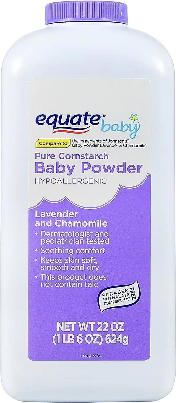 Equate Baby Pure Cornstarch Baby Powder