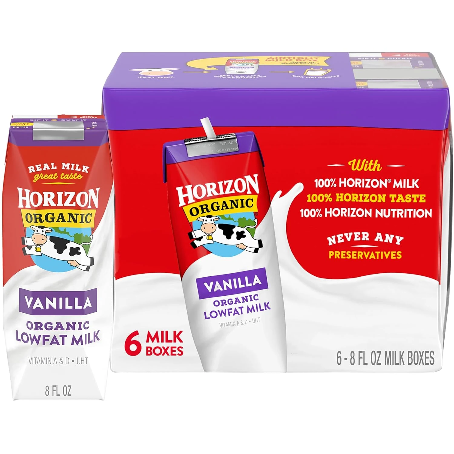 Horizon Organic Vanilla Organic Lowfat Milk