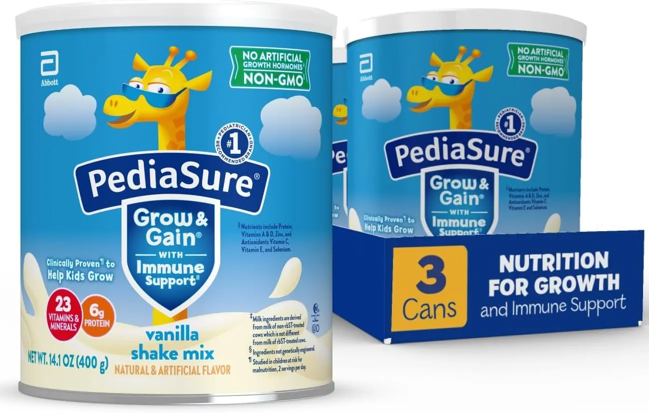 Pediasure Grow & Gain With Immune Support Vanilla Shake Mix