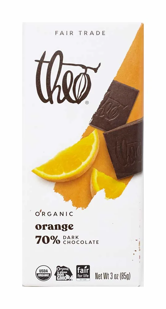 Theo Organic Orange 70% Dark Chocolate