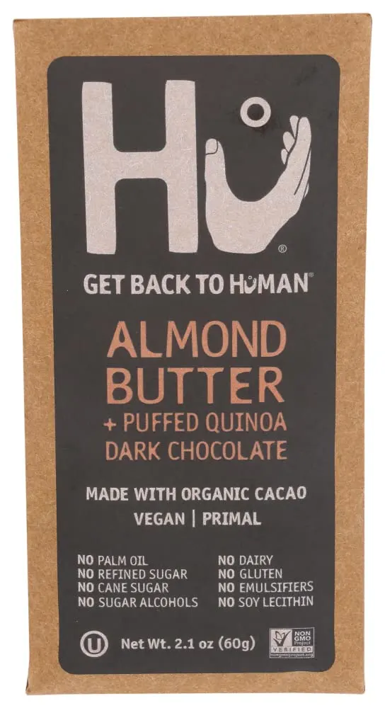 Almond Butter + Puffed Quinoa Dark Chocolate